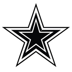 silhouette Modern gold star logo designo on white background