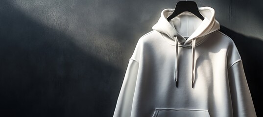 Cozy Casual Fleece Hoodie Positioned Neatly with Space for Your Custom Slogan