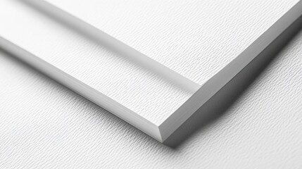 Close-up of two white textured sheets of paper overlapping.