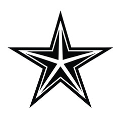 silhouette Modern gold star logo designo on white background