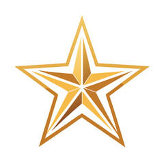 Obraz premium silhouette Modern gold star logo designo on white background