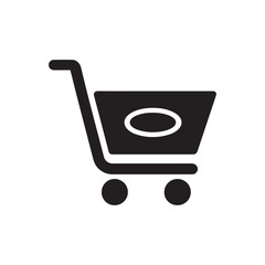Vector shopping cart icon on a white background