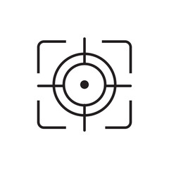 Obraz premium Focus icon. Camera focus frame line icon. Vector illustration isolated on white background. EPS 10.