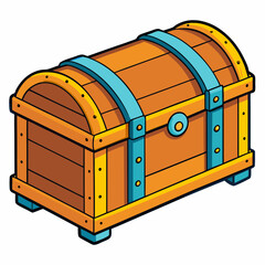treasure chest isolated on white