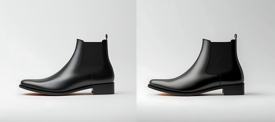 Classic Chelsea Boot on Solid Backdrop for Stylish, Versatile, and Timeless Footwear Display