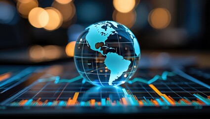 Global market trends and economic growth visualization