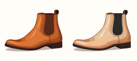 Classic Chelsea Boot on Solid Backdrop for Stylish, Versatile, and Timeless Footwear Display