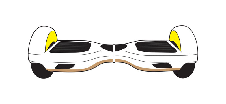 Illustration of a modern hoverboard design