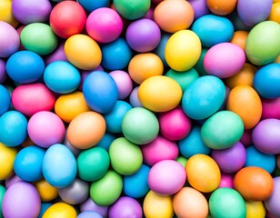 Obraz premium Colorful Easter eggs in a pile