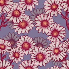 Handmade Daisy Seamless Pattern