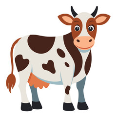 cow cartoon isolated isolated on transparent background