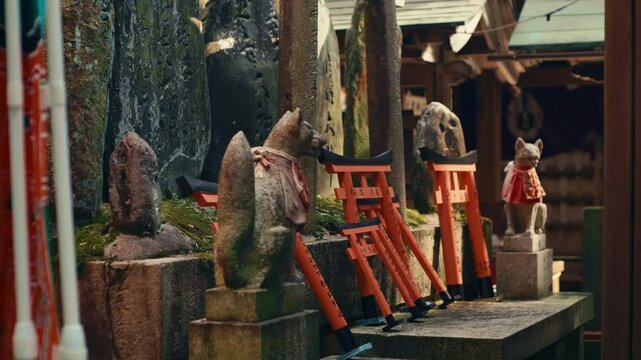 Shinto Torii Pathway at Fushimi Inari Shrine in Japan