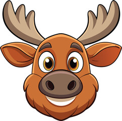 cartoon-moose-face--brown-fur--large-antlers--big- (1). eps