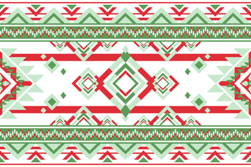 Geometric Ethnic Pattern Native American Tribal Fabric Tile Carpet Vector Illustration Design