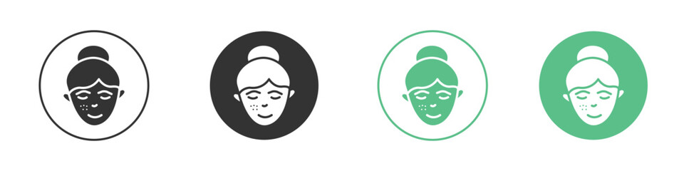 Acne icon logo vector set. Graphic design elements