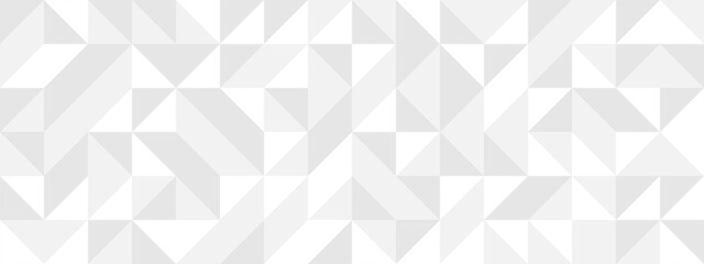 White seamless background of triangles in modern style, flat vector illustration. Cover of gray geometric shapes in retro texture for web design or postcard.