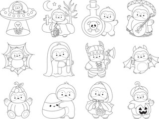 Outline of Cute sloth vector icon. Coloring book of Funny baby sloth animal. © Dian