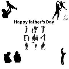 happy father's day logo, vector , illustration 