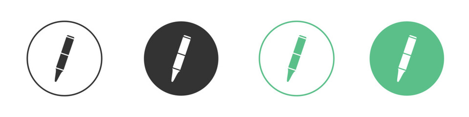 Crayon icon logo vector set. Graphic design elements