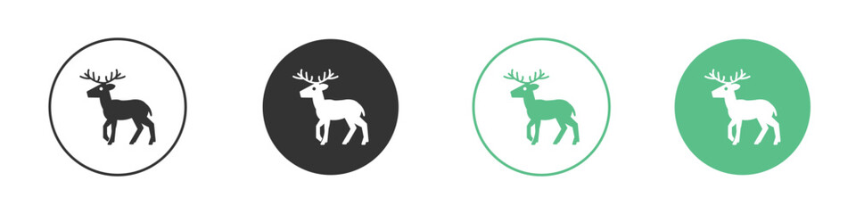 Deer icon logo vector set. Graphic design elements