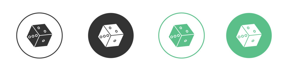 Dice icon logo vector set. Graphic design elements