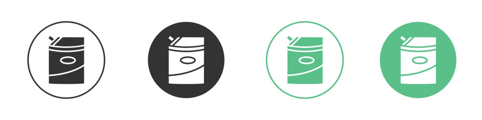 Doy pack pouch icon logo vector set. Graphic design elements