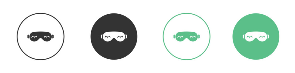 Eye mask icon logo vector set. Graphic design elements