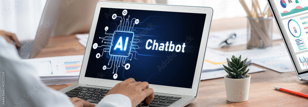 Poster Generative AI virtual assistant tools for prompt engineer and user for ease of engage artificial intelligence AI technology help people to work with generative AI functions by prompting the AI brisk