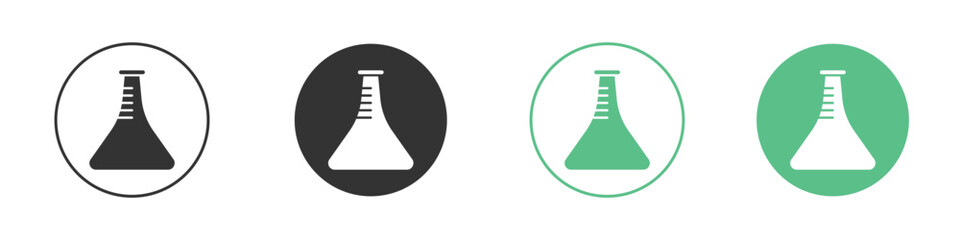 Flask icon logo vector set. Graphic design elements