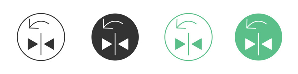 Flip horizontal icon logo vector set. Graphic design elements