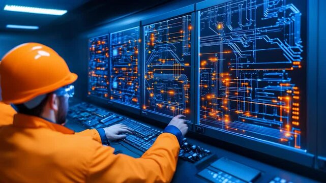 Technicians Monitoring Complex Systems