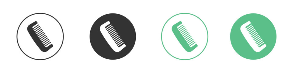 Hair brush icon logo vector set. Graphic design elements