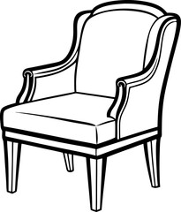 armchair isolated on white
