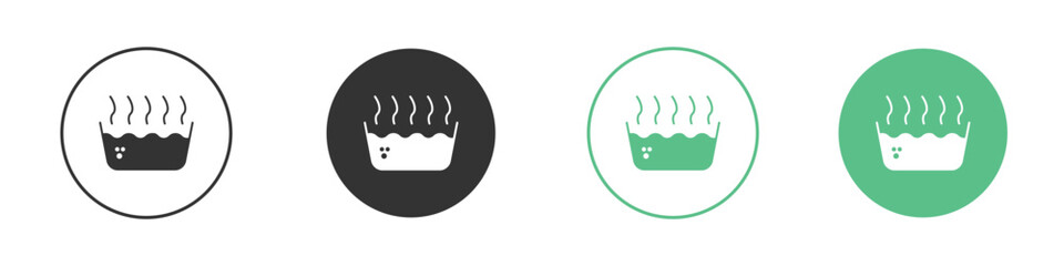 Hot Water icon logo vector set. Graphic design elements
