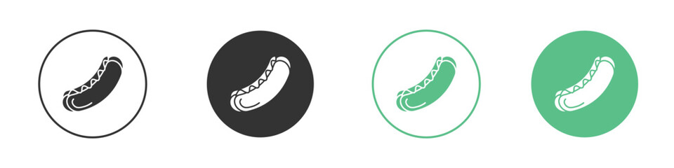 Hotdog icon logo vector set. Graphic design elements