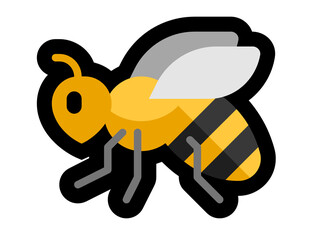 Bee isolated on white background 