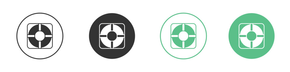 Life buoy icon logo vector set. Graphic design elements © Hunt