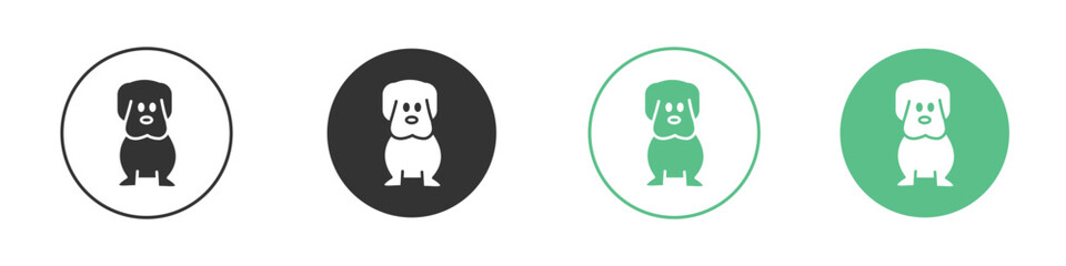 Little puppy icon logo vector set. Graphic design elements