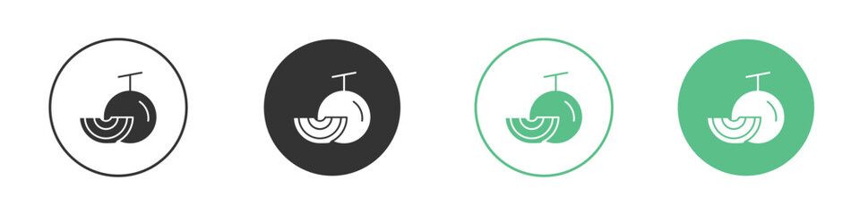 Melon icon logo vector set. Graphic design elements
