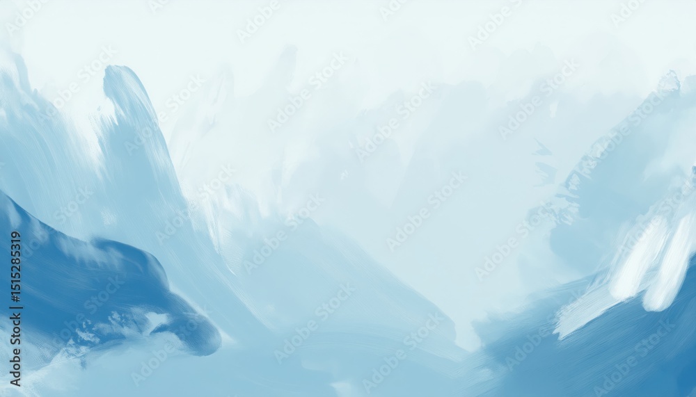 Aufkleber abstract blue brushstroke landscape background for minimalist web design, branding, or print media w