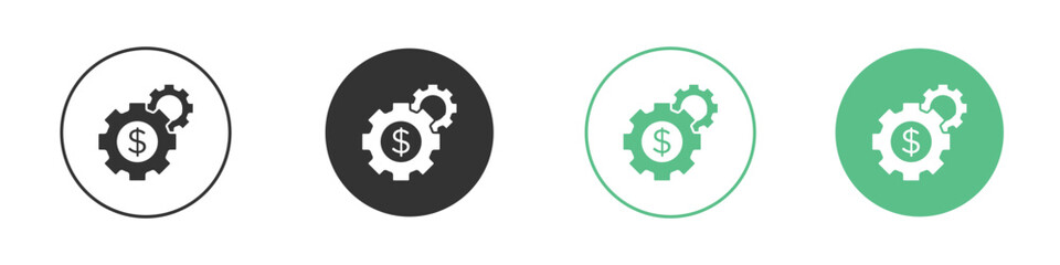 Money processes icon logo vector set. Graphic design elements