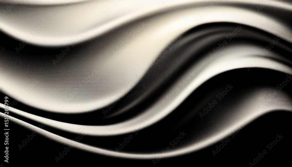 Aufkleber  luxurious abstract silk swirl with metallic texture in monochrome tones for modern branding, print design, web background, and high-end product presentation