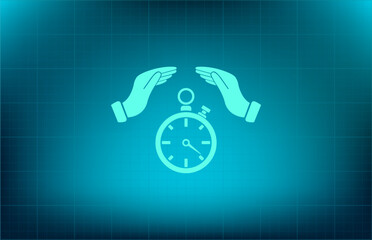 Vector icon on a blue background with a gradient	