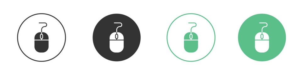 Mouse icon logo vector set. Graphic design elements