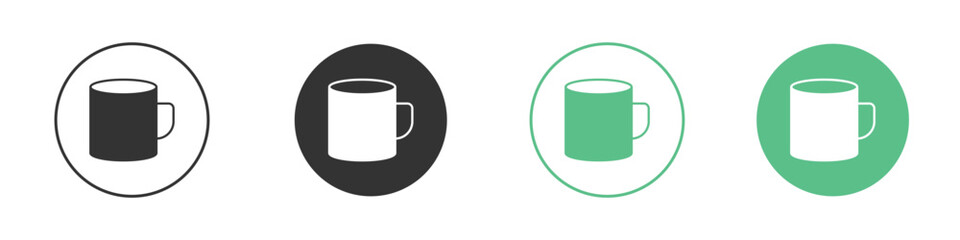 Mug icon logo vector set. Graphic design elements