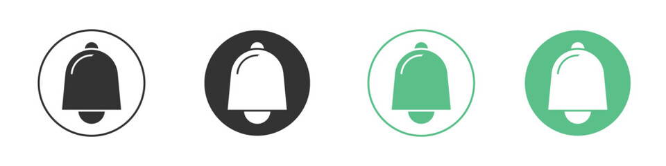 Notification bell icon logo vector set. Graphic design elements