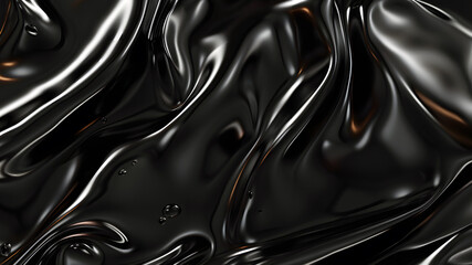 Abstract shimmering black liquid wavy background shining black water wave banner shining black oil background glistening black liquid wave banner shimmering dark water background