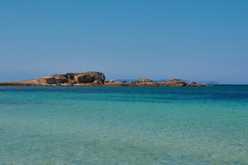 Caracol beach in Mallorca on a summer day