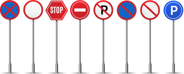 Realistic road traffic signs
