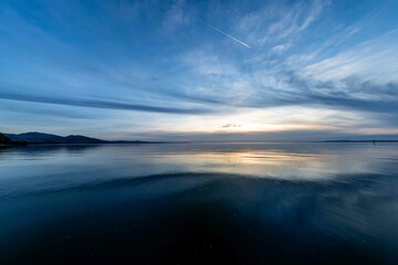Fototapeta premium Sunset on Lake Constance in May